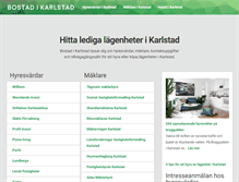 Tablet Screenshot of bostadikarlstad.se